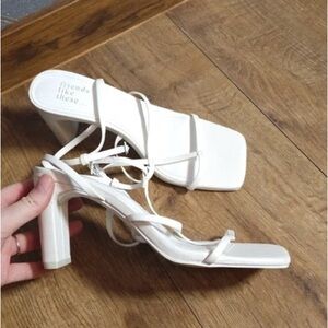 Chic White Strappy Heels by